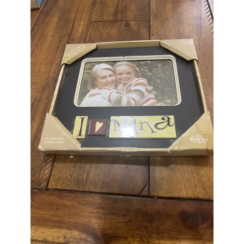 New View Photo Frame Love Nana 6x4 Black Casual Caption Tile Sentiment